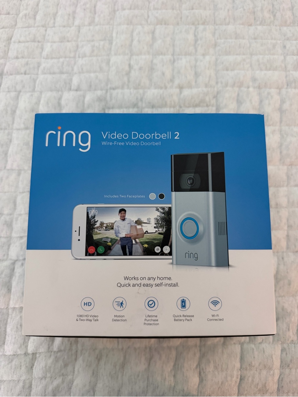Ring Video Doorbell 2 – Silver and Black accents